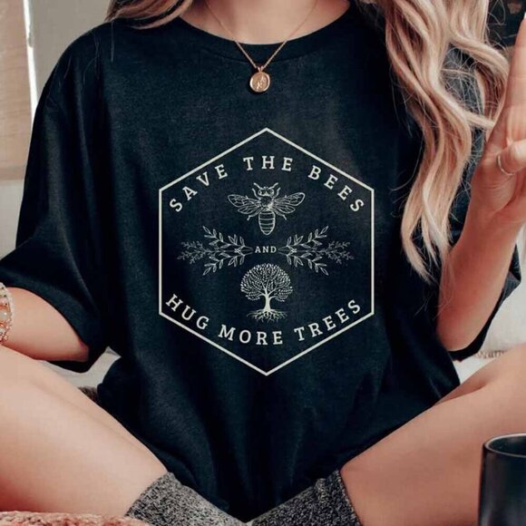 Teresa D Other - Save The Bees Nature Graphic Beekeeper Eco Lover Retro Style Unisex T-Shirt